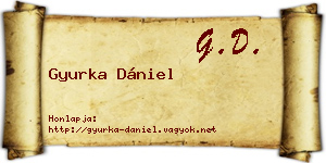 Gyurka Dániel névjegykártya